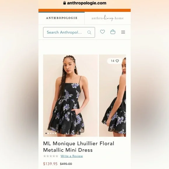 ML Monique Lhuillier Floral Metallic Mini Dress
ML Monique Lhuillier NWOT - Picture 8 of 8